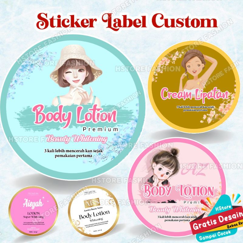 

[250 PCS] Sticker Label Stiker Handbody HB Skincare Sticker Desain Lucu Aestetic