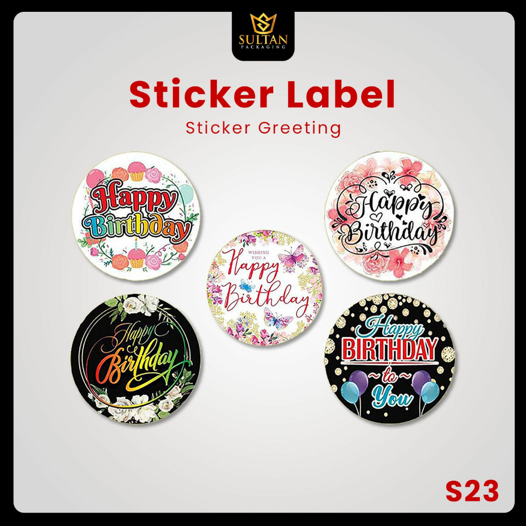 

Sticker - Label Sticker Ulang Tahun - Sticker Ucapan Happy Birthday Isi 25 Pcs - S23