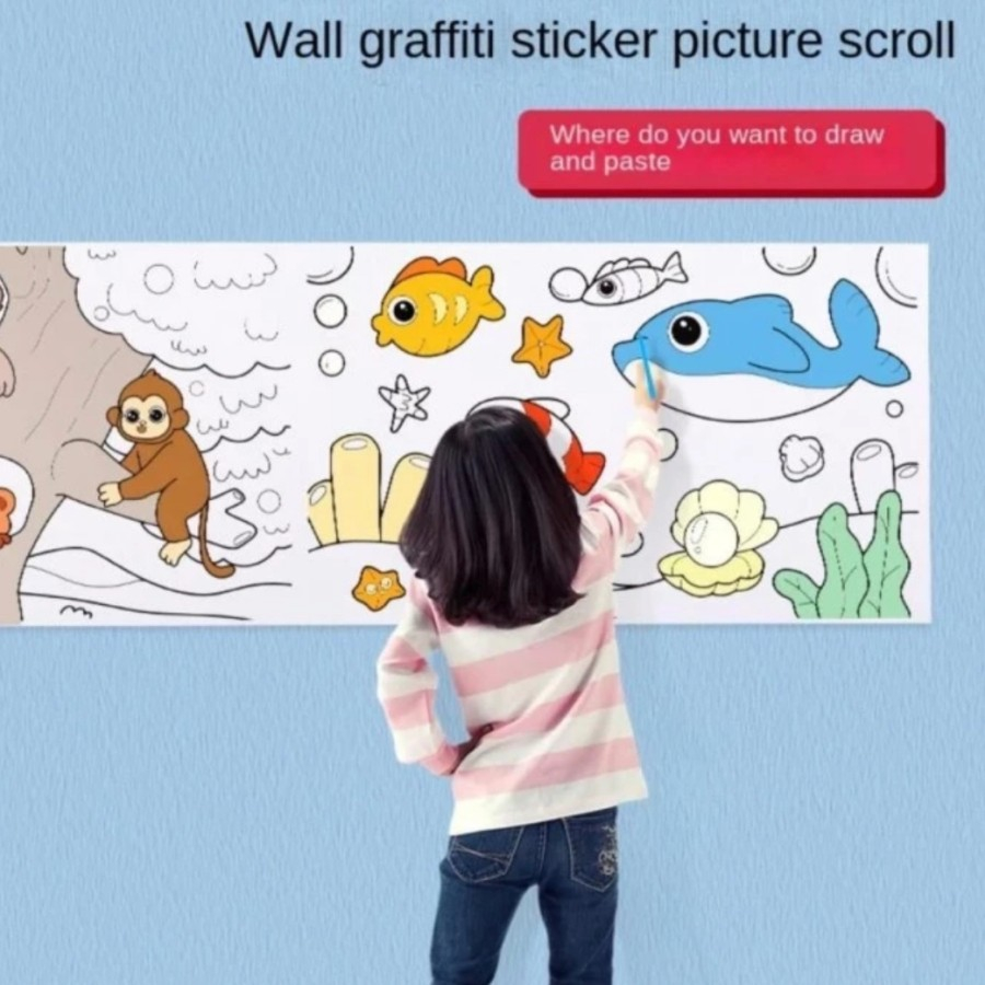 

Poster Mewarnai Jumbo Untuk Anak/Kertas Mewarnai Besar 30 Cm x 3 Meter