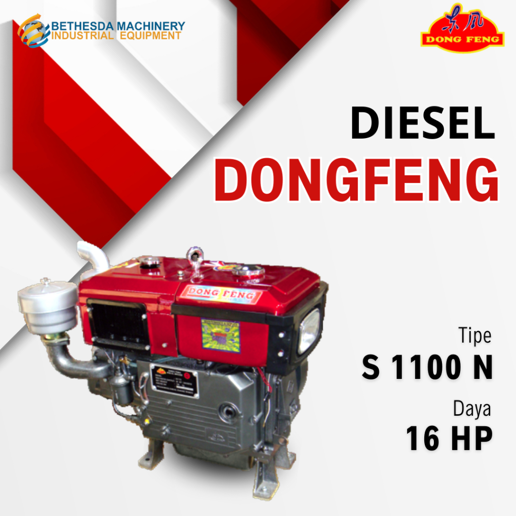 Mesin Penggerak Solar 16 HP Radiator Engkol S 1100 N