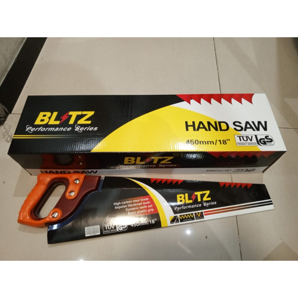 Gergaji Tangan Graji Gorok 3 Asah GG Kayu PVC BLITZ Performance 18"
