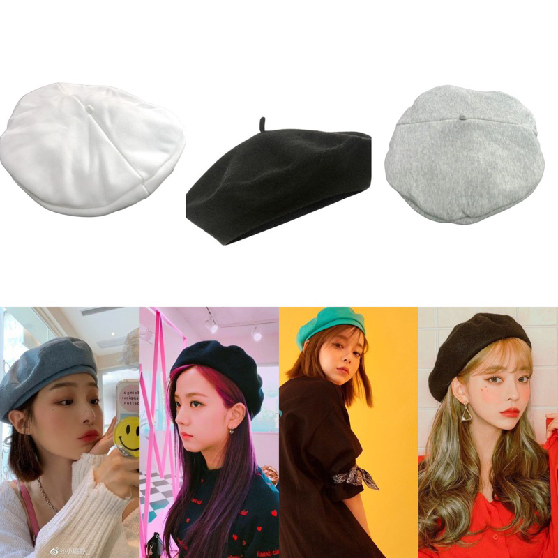 (PAP) TOPI BARET KOREA / BARET CAP KOREAN STYLE / TOPI PELUKIS / APOLLO DEWASA TOPI SENIMAN AESTHETI