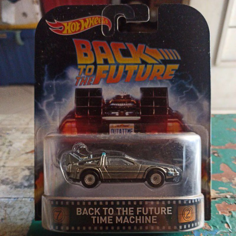 HotWheels Retro Back To The Future Time Machine 2015 Ban Karet (Kondisi : Mantabh Jiwa) Ask Me First
