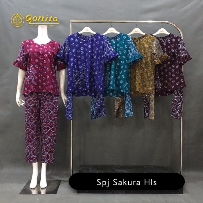 Setelan Celana Batik Qonita Huza Luza Pekalongan | daster piyama batik | CP batik Pekalongan Premium