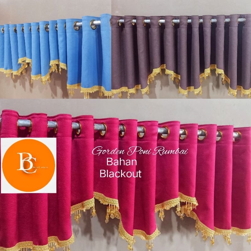 Gorden Poni Pintu Ruang Tamu Mewah Jendela Kamar Rumbai Minimalis