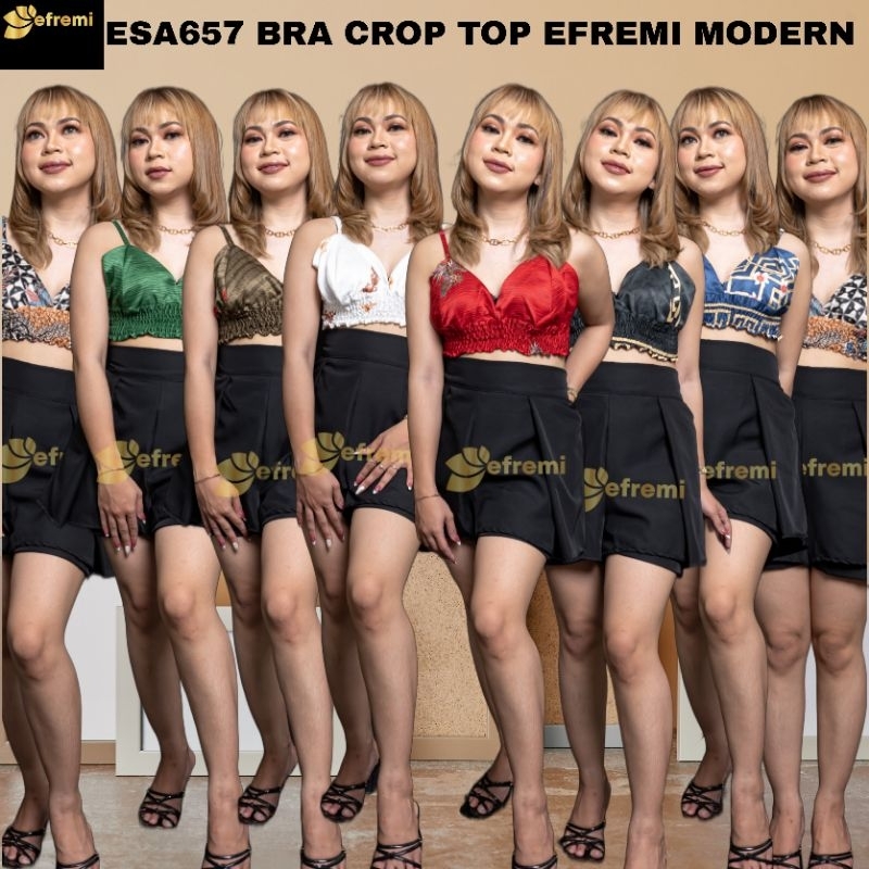 ESA657 CROP TOP KEMBEM#KEMBEM WANITA EFREMI#BRA KEMBEM CROP TOP WANITA MODERN BATIK# BRA EFREMI BATI