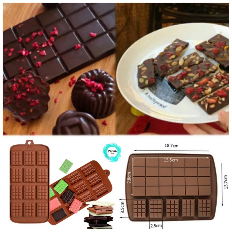 Cetakan Coklat / Cetakan bentuk coklat batang/ Cetakan silikon waffle/ Cetakan silikon chocolatte/ C