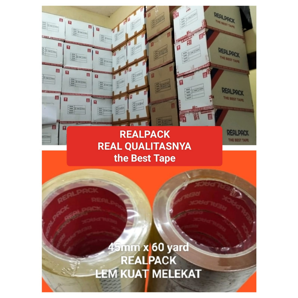 

Isolasi/Perekat/Lakban Real Pack The Best Tape Seller