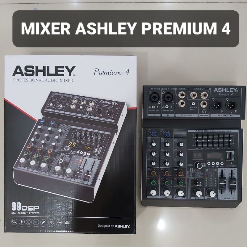 ASHLEY Mixer Premium 4 Usb Bluetooth Recording Digital Equalizer Mikser Aslei