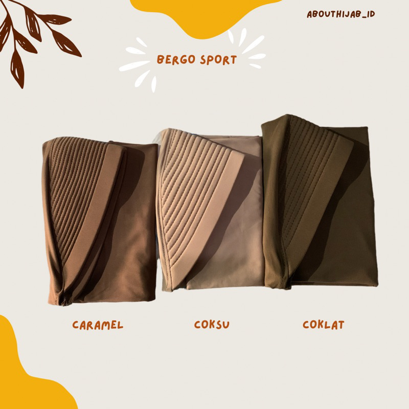 HIJAB SPORT / HIJAB INSTAN / BERGO SPORT / HIJAB BERGO SPORT JERSEY / KERUDUNG OLAHRAGA / MURAH / BEST SELLER-Coksu sport