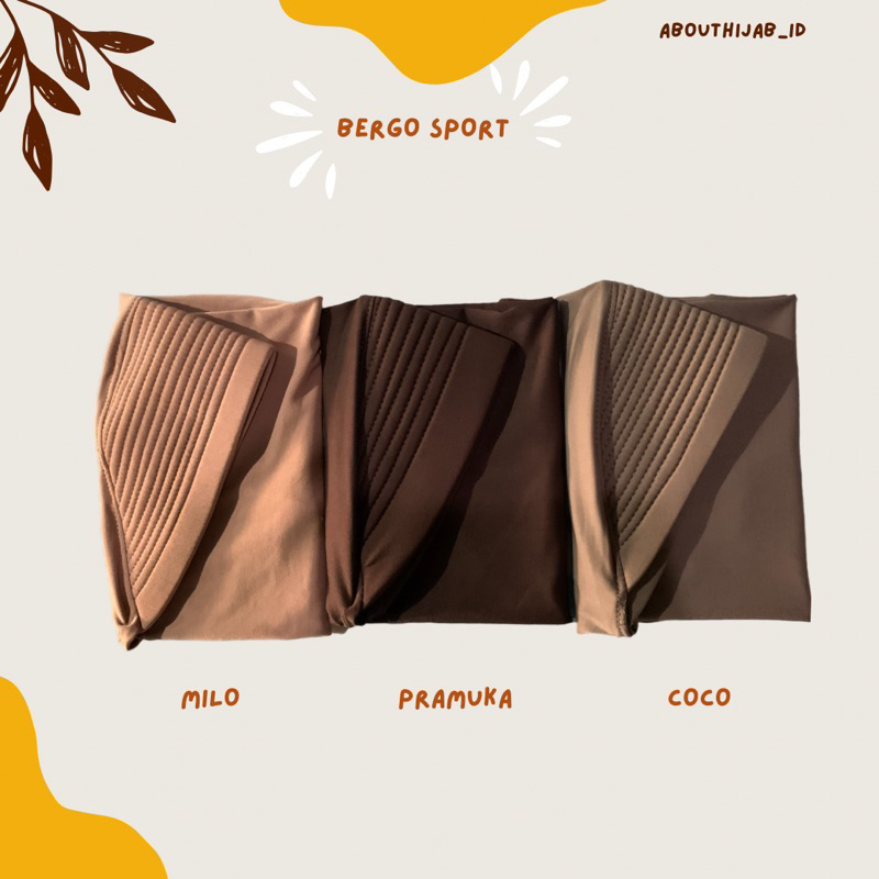HIJAB SPORT / HIJAB INSTAN / BERGO SPORT / HIJAB BERGO SPORT JERSEY / KERUDUNG OLAHRAGA / MURAH / BEST SELLER-Coco sport