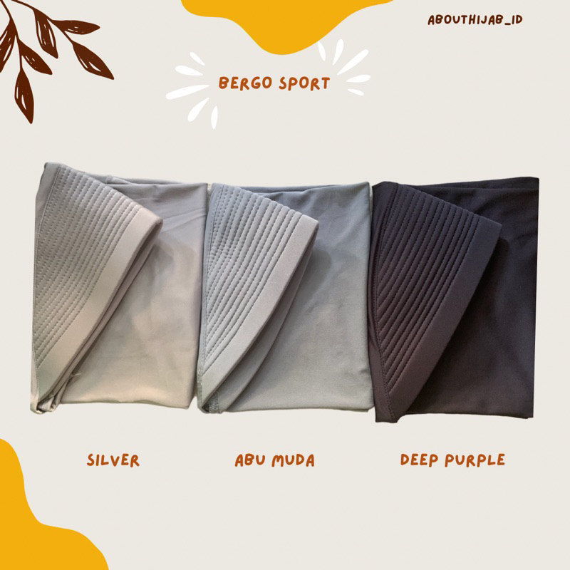 HIJAB SPORT / HIJAB INSTAN / BERGO SPORT / HIJAB BERGO SPORT JERSEY / KERUDUNG OLAHRAGA / MURAH / BEST SELLER-Deep purple sport