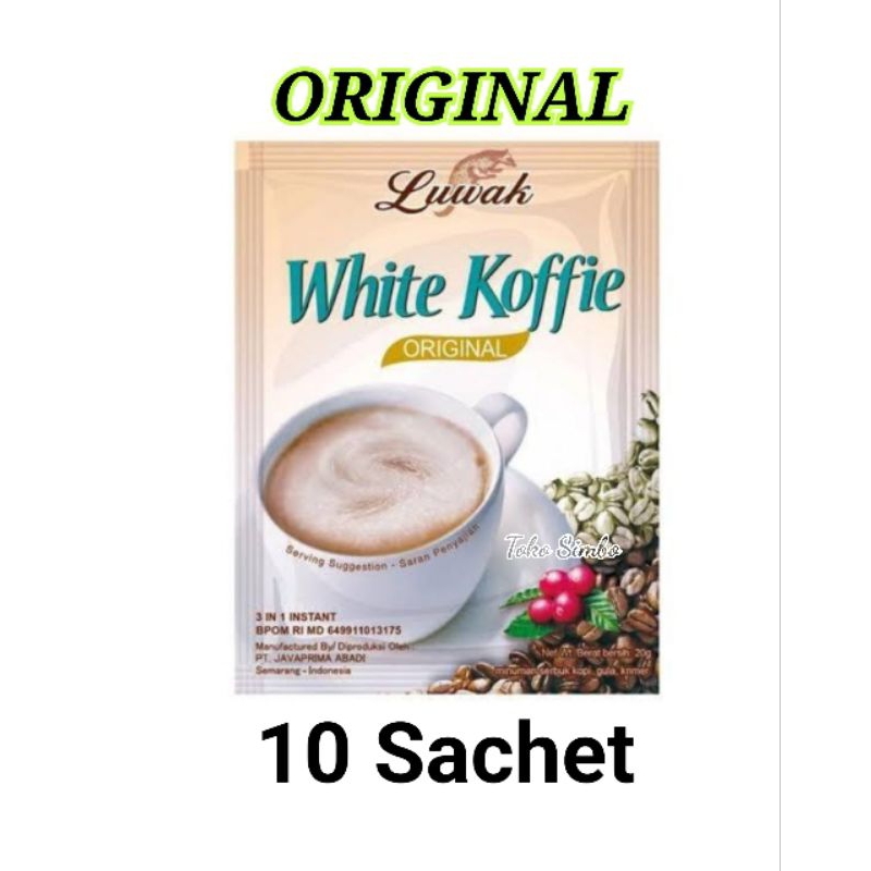 

Kopi Luwak White Koffie Coffee ORIGINAL renteng isi 10 sachet murah