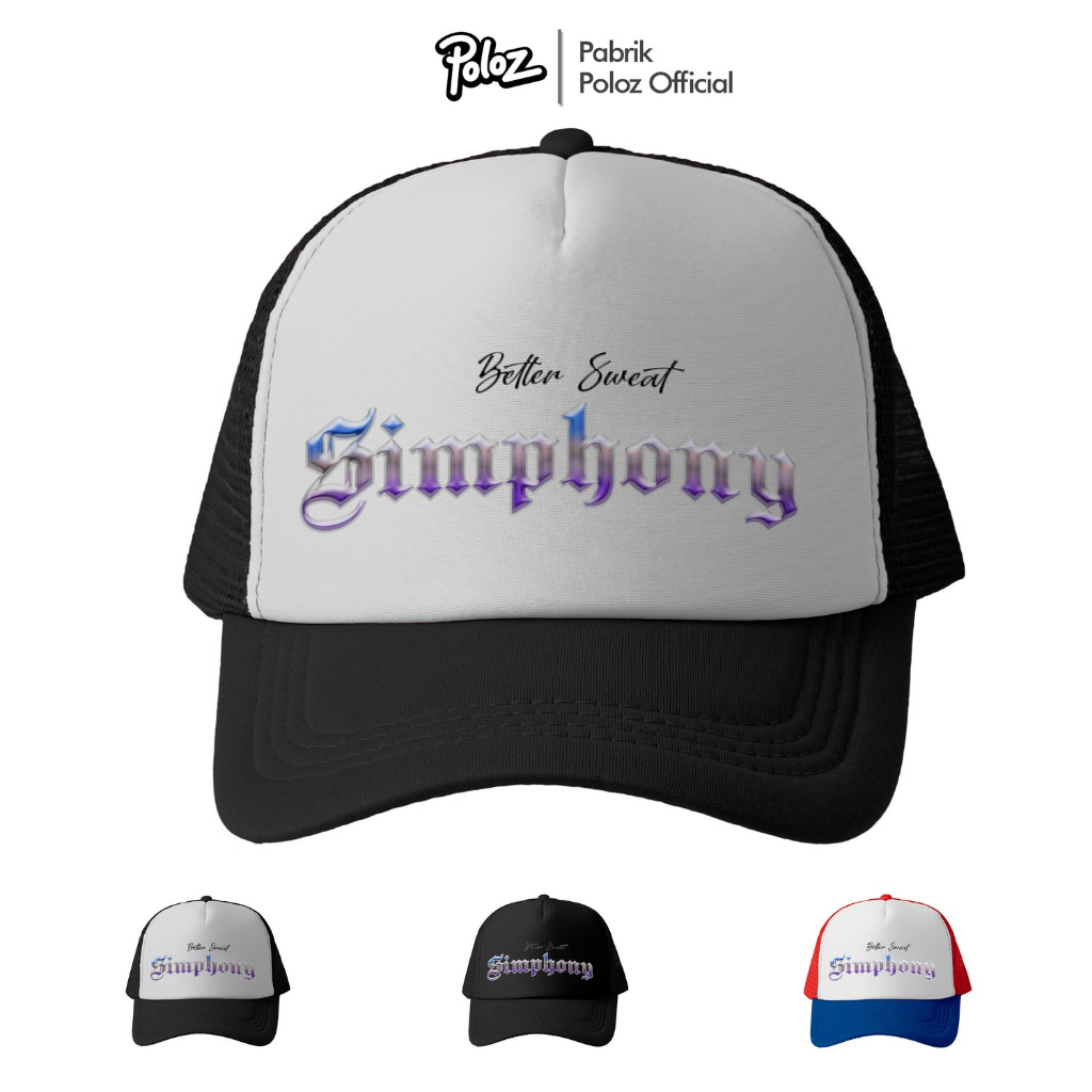 TOPI TRUCKER PRIA DEWASA SABLON SIMPHOONY TOPI DISTRO ORIGINAL TOPI PRIA DEWASA  Jaring Pria Topi Ba