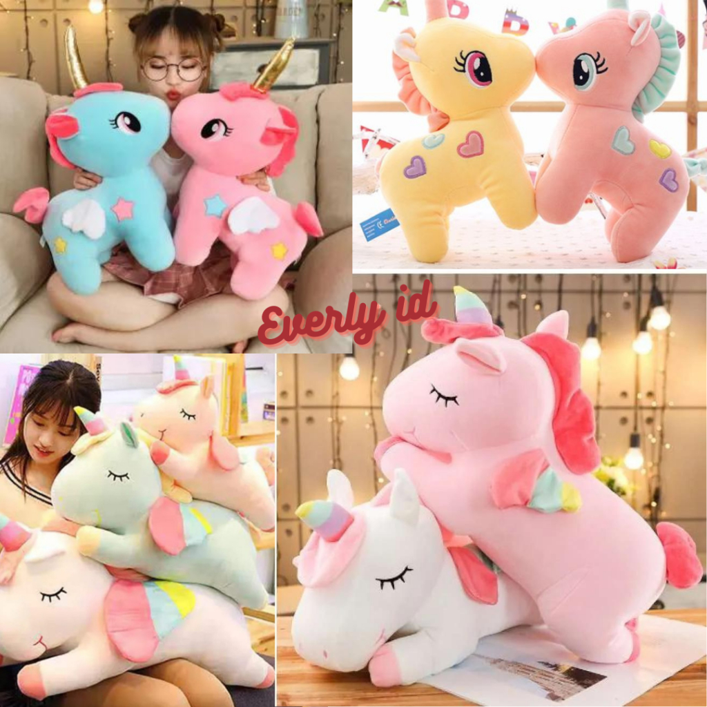 SNI  BONEKA UNICORN JUMBO 50cm kuda poni little poni
