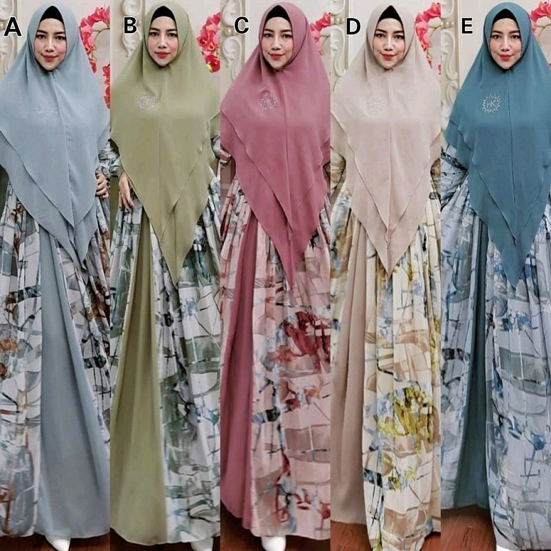 Delisa Eid by HK Dermawan Syari Branded Ceruty Premium READY DRESS LEBARAN