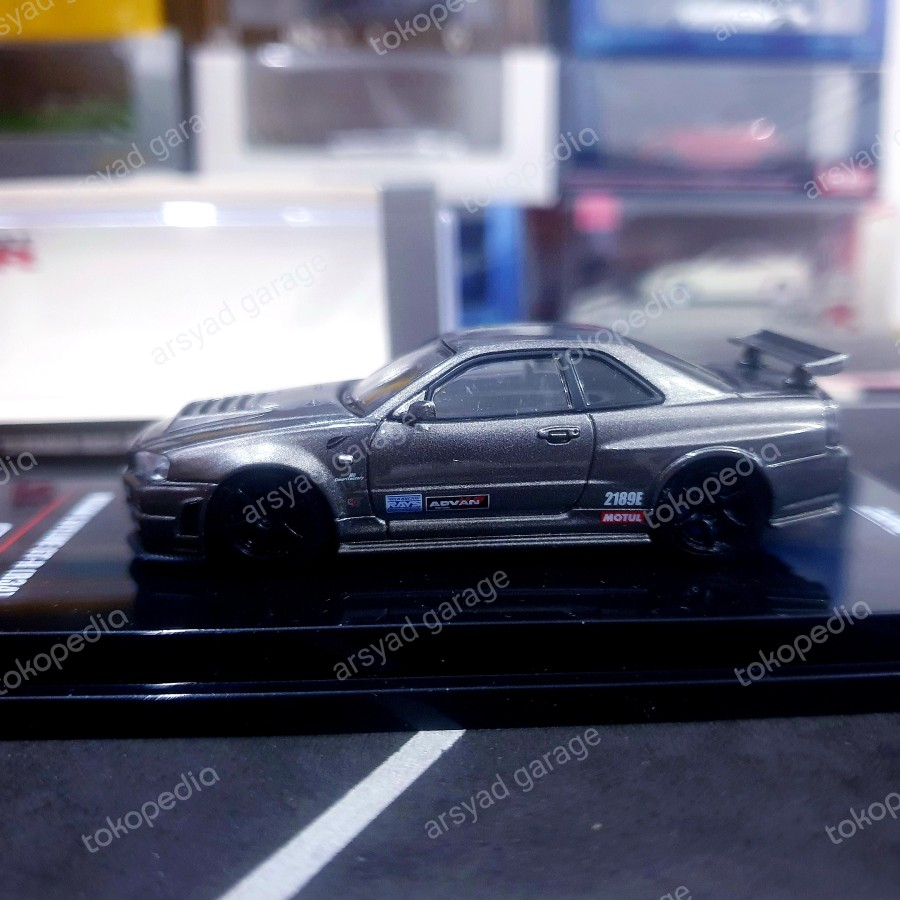 Diecast Inno64 Nissan Skyline GTR R34 Omori Factory Clubman Race