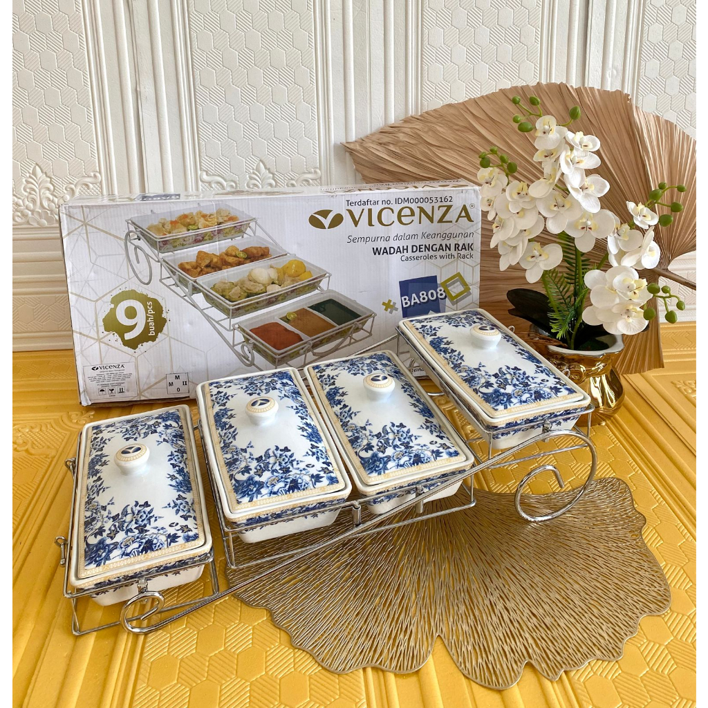 Prasmanan Keramik Tingkat Vicenza BA808 Motif Ayana Free Packing