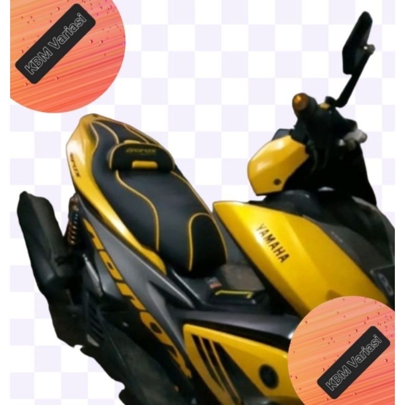 Modifikasi Kulit Jok Custom Yamaha Aerox 155 / Kulit Jok Custom / Cover Jok Aerox 155
