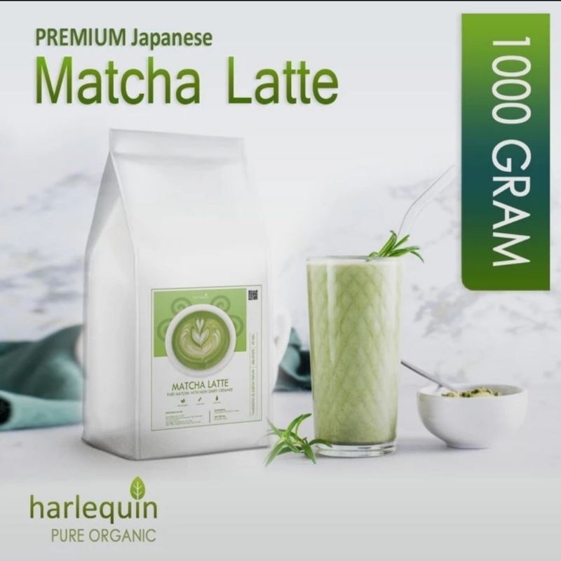 

Matcha latte powder 1kg harlequin tanpa gula dan tanpa pengawet