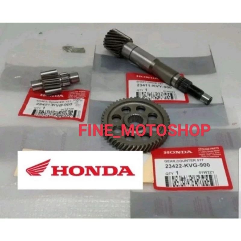 GIGI GEAR RASIO SET AS RASIO PULLY BEAT KARBU SCOOPY SPACY CARBU LAMA HONDA KVY KVB ORI