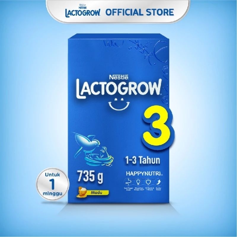 LACTOGROW 3 Madu 735g / LACTOGROW 3 Vanila 735 / LACTOGROW 3 PLAIN 735 / LACTOGROW 4 Vanila / LACTOG