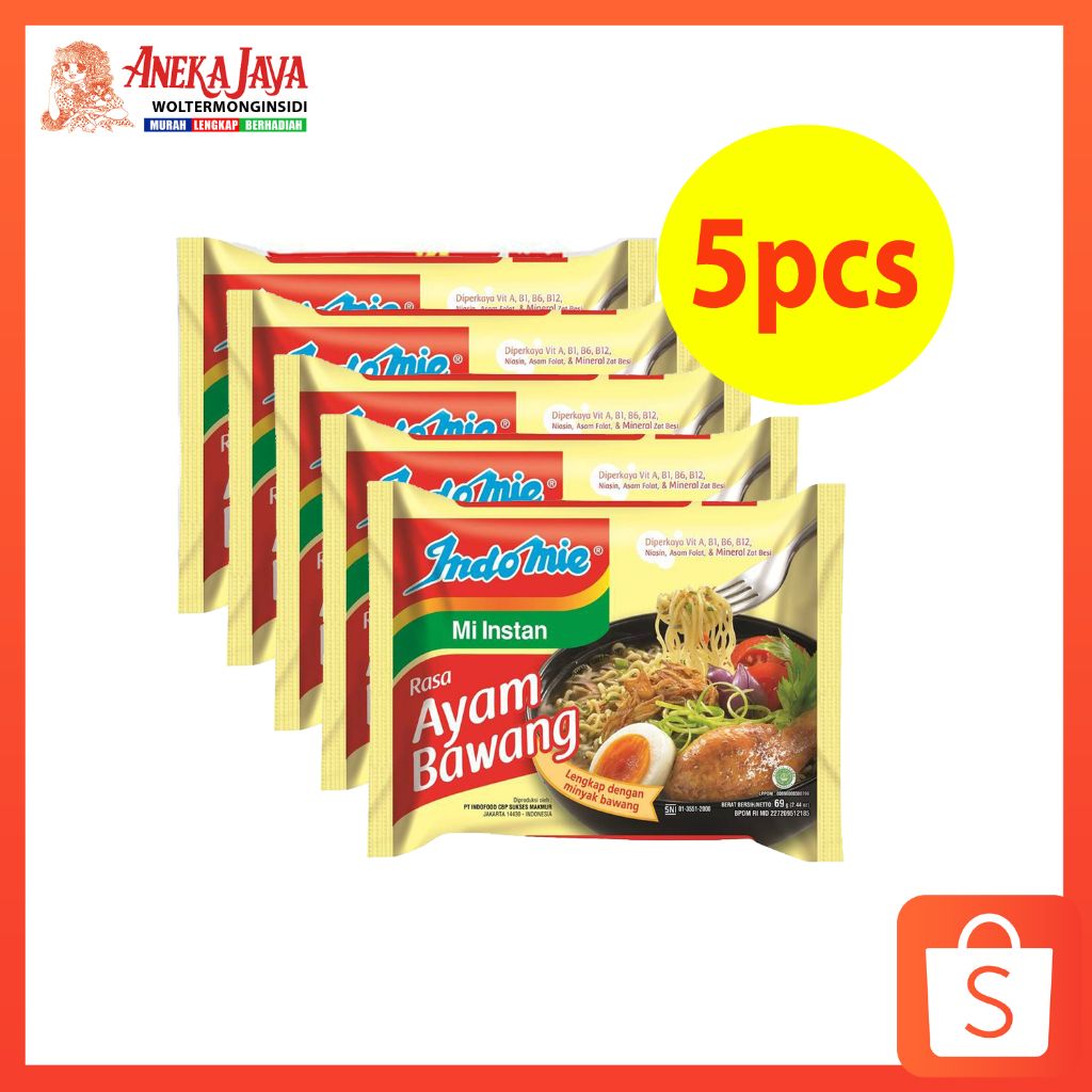

Indomie Ayam Bawang 69gr Bundling 5's