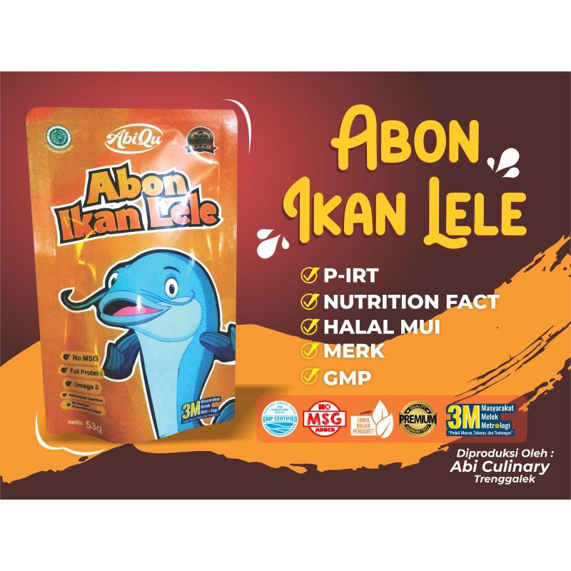 

Abon lele abiqu kemasan pouch 53g