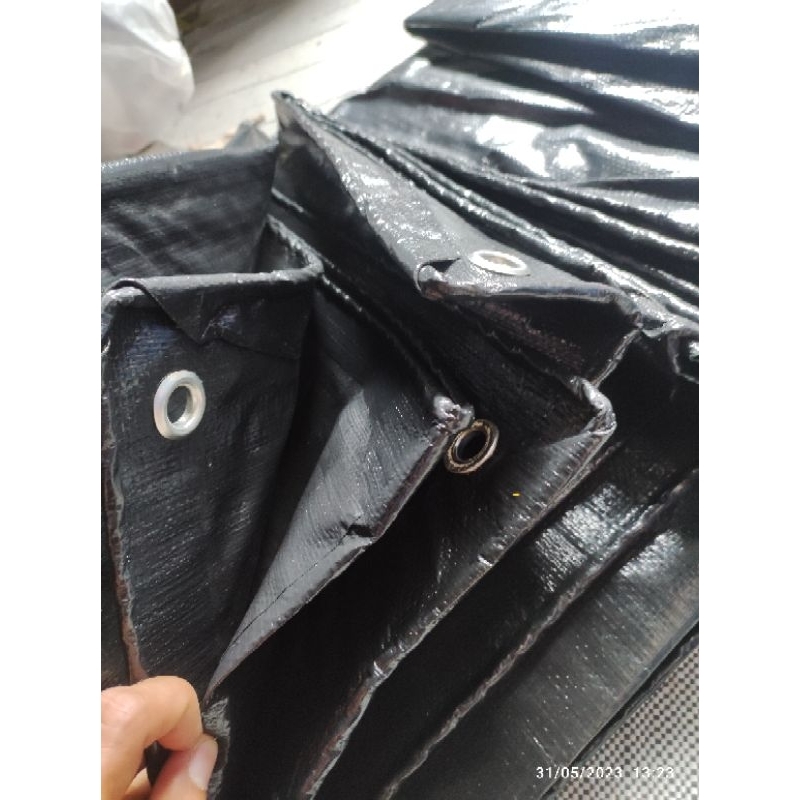Terpal Korea A15 Hitam Ukuran Custom Kuat Tebal 2x3 3x4 4x5 4x6