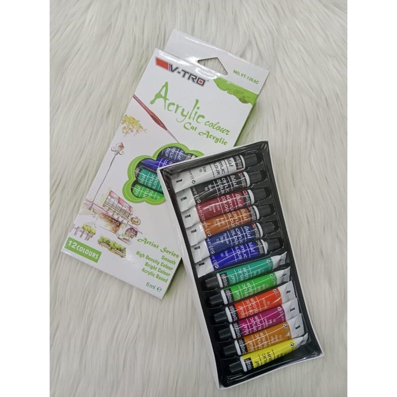 

Acrylic Colour V-TRO Artist Series 12 Colour || Cat akrilik Merek V-TRO isi 12 warna