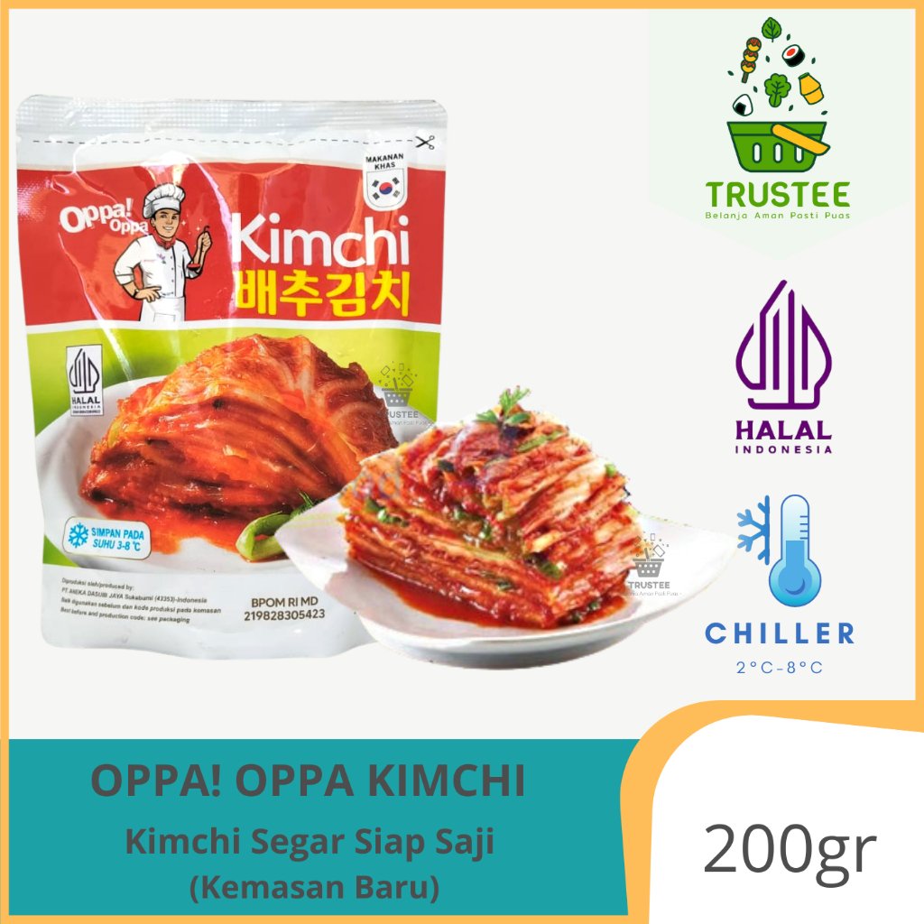 

Oppa! KIMCHI Sawi Fresh Halal / Kimchee Korea 200G - Makanan Korea