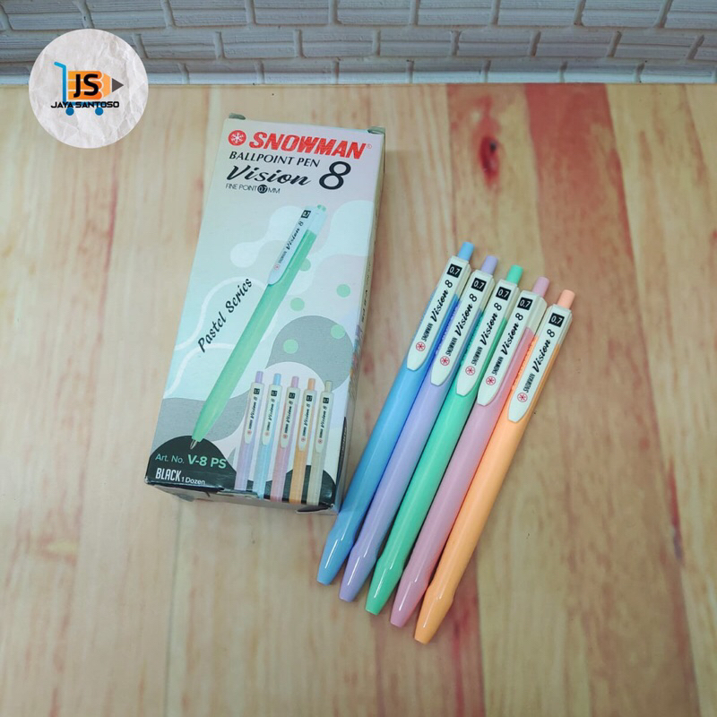 

Pen Pulpen Snowman V8 Pastel / Bolpoin bolpen Snowman V-8 Pastel