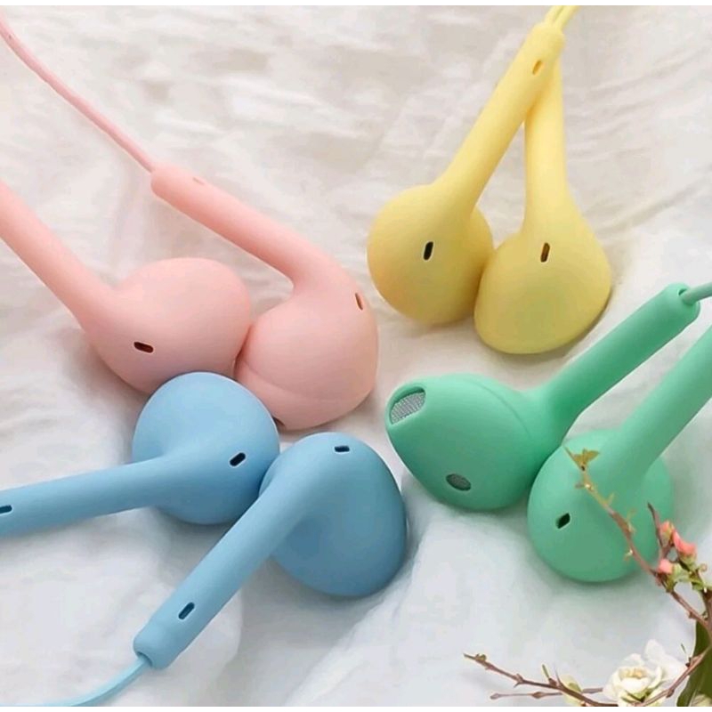 Heavenly | Handsfree Maccaron U19 / Headset Warna Pastel / Wired Earphone