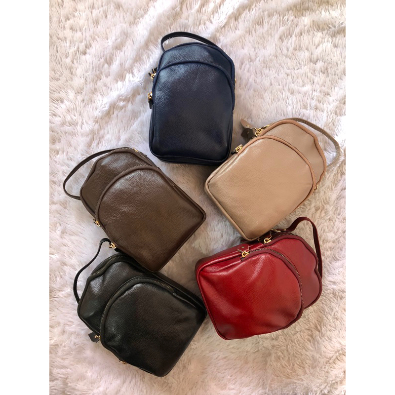 JESSLYN | TAS SELEMPANG WANITA | TAS KULIT WANITA | SLINGBAG SIMPLE | SLING BAG | TAS HP | 100% KULI