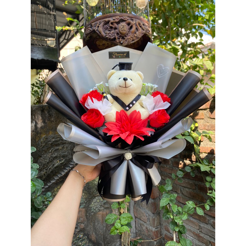 

buket boneka wisuda M | free kartu ucapan