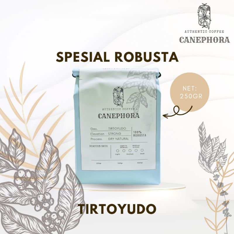 

Kopi Bubuk Robusta TIRTOYUDO 250gr, CANEPHORA COFFEE free TINTIE