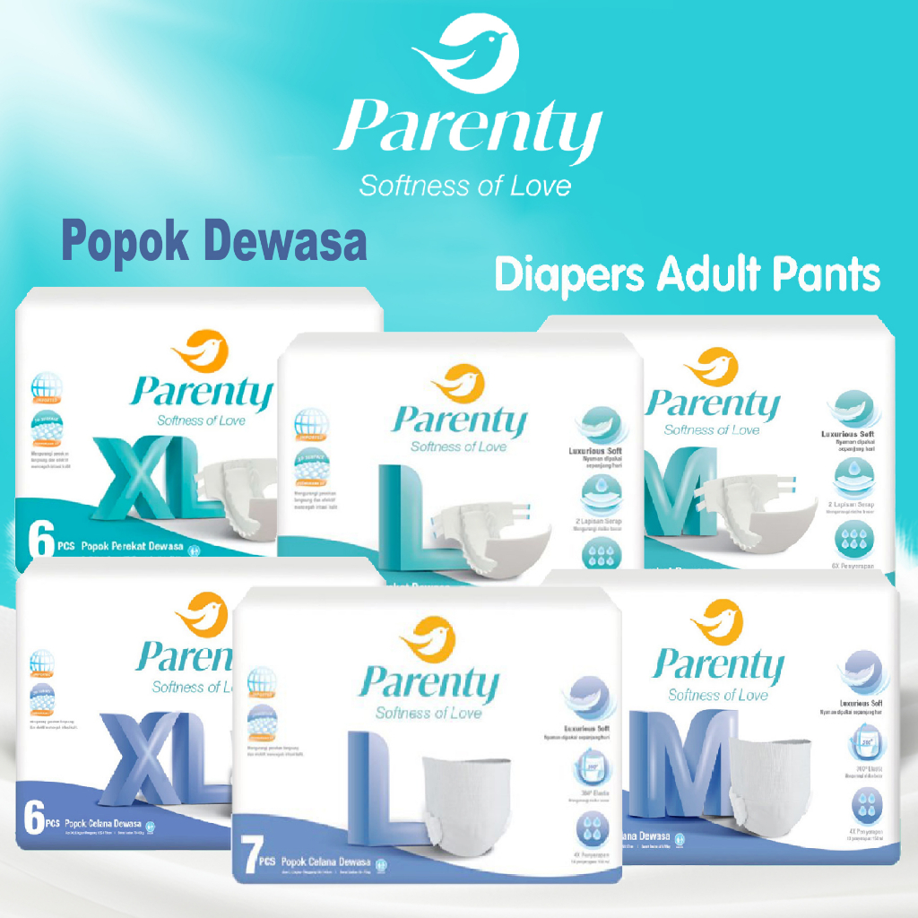 Popok Dewasa Parenty Confidance Type Perekat Tipe Celana Unisex