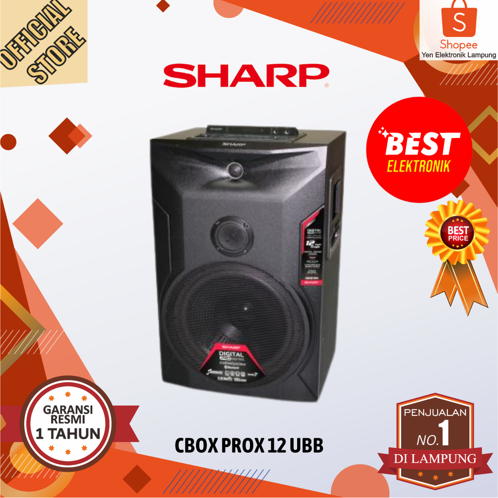 Speaker Active Sharp CBOX PROX 12UBB Speaker 12 Inch Bluetooth