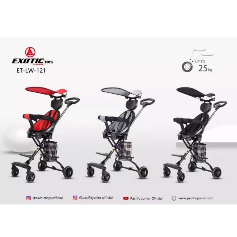 STROLER LIPAT TRAVELING  EXOTIC PACIFIC MAGIC BABY STROLLER LW120 ET LW 121 KERETA DORONG BAYI