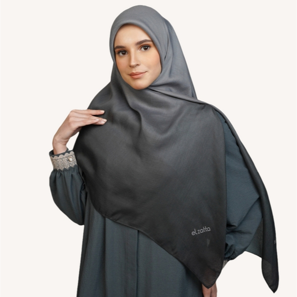 ELZATTA JILBAB SEGIEMPAT HIJAB  SEGI EMPAT SYAR'I KERUDUNG JILBAB JUMBO KANARA TR AURORA SYAR'I ELZA