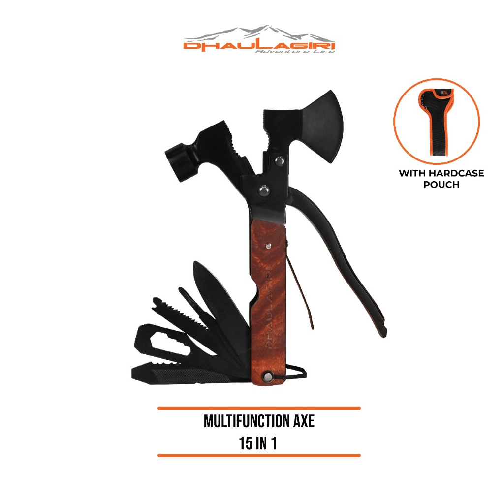 Dhaulagiri - Palu Multifungsi - Multifunctional Axe 15 in 1 - Palu/Kapak Multifungsi Perlengkapan Ca