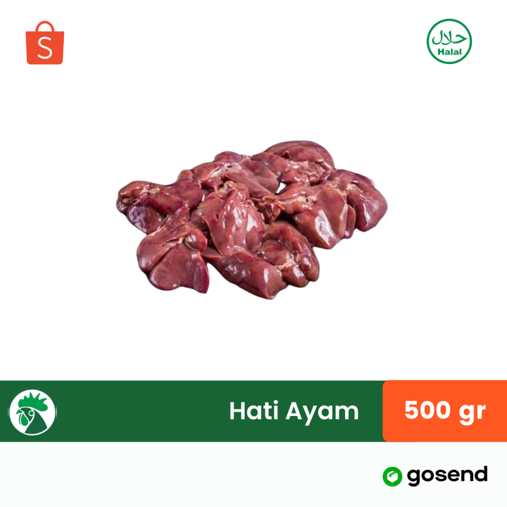 

Hati Ayam Potong 500 gr | Jeroan Ayam Broiler