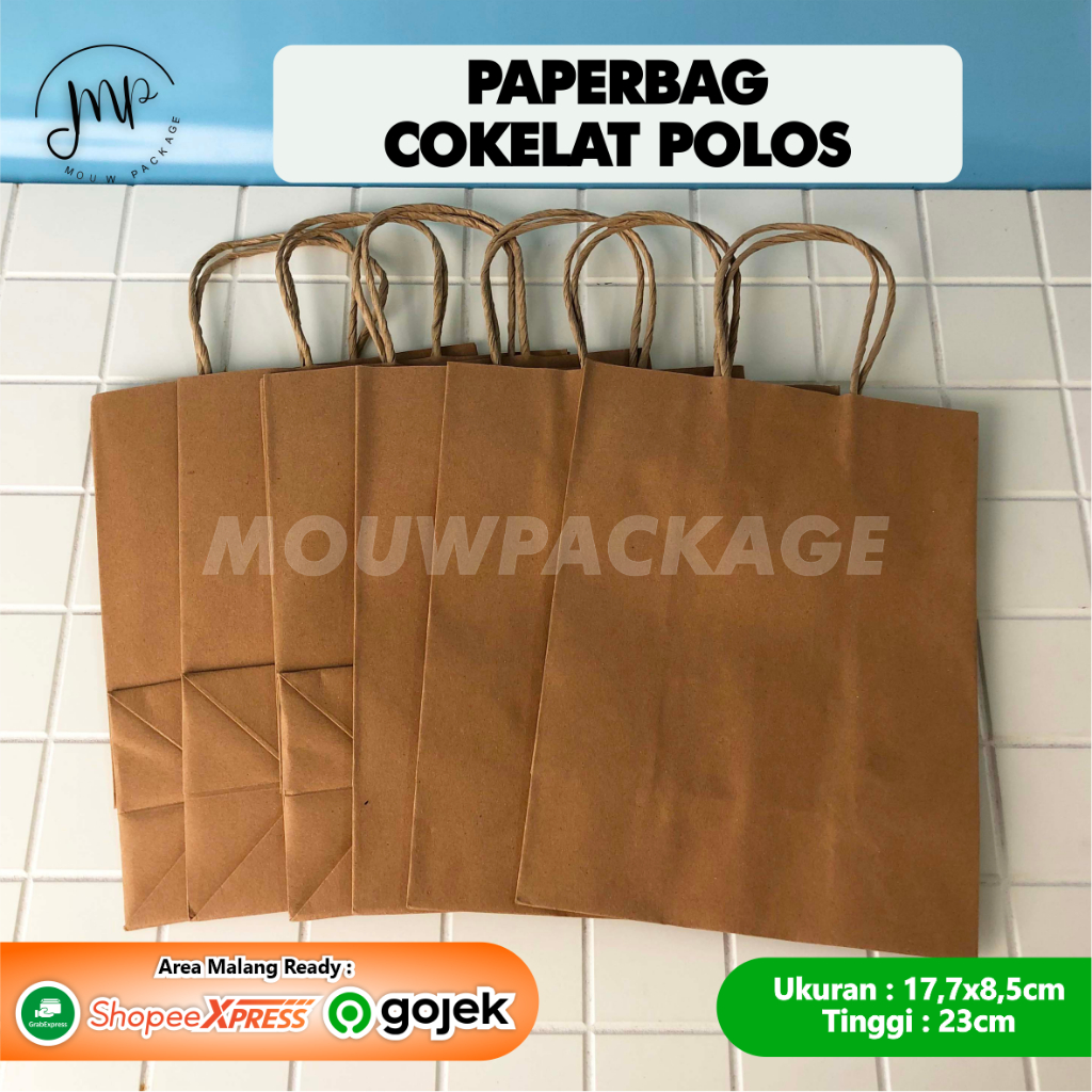 

PAPER BAG POLOS COKLAT / PAPERBAG TALI KERTAS / PAPERBAG KADO