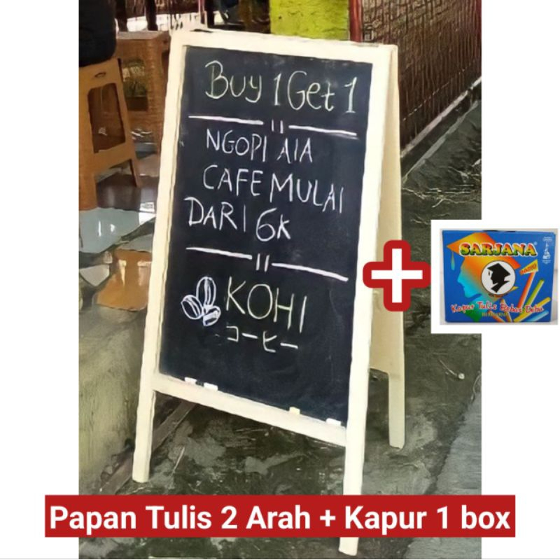 

BARU WAH MURAH BANGET ! PAPAN TULIS KAPUR 2 ARAH, 100X50CM