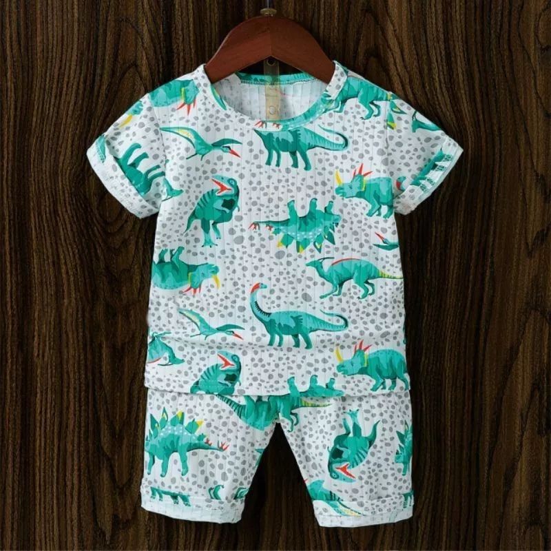 HPL. 08 [BISA COD] GRA PIYAMA ANAK SALUR ORGANIK HPL USIA 1 S.D 6 TAHUN BRAND JIJIBEIER