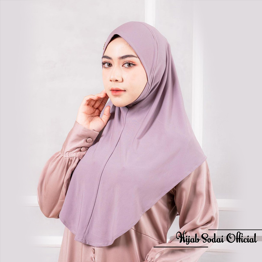 Jilbab Bergo Dagu Instan Malay Jersey Ukuran M