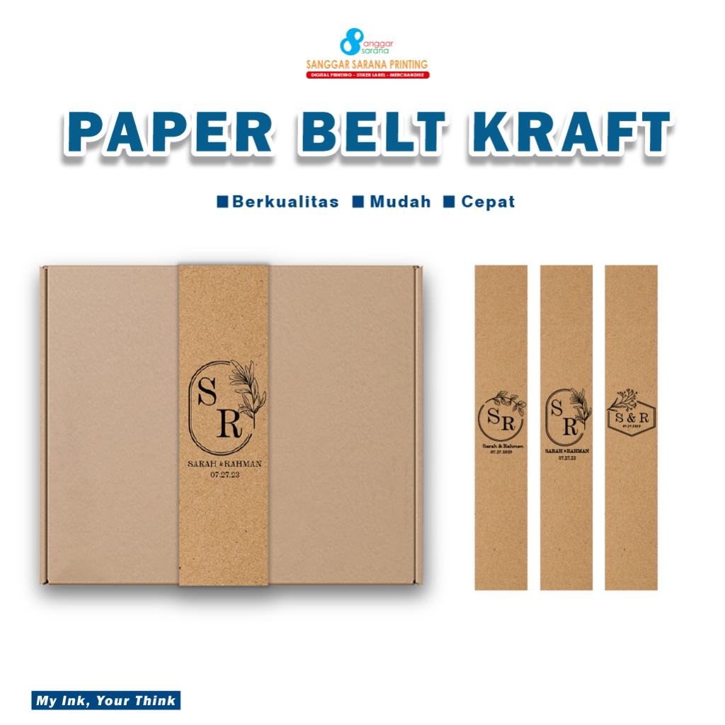 

Cetak Packaging Sleeve Minimum 100 Pcs Paper Belt - bahan kraft coklat Custom Label Box Dus Kue Makanan