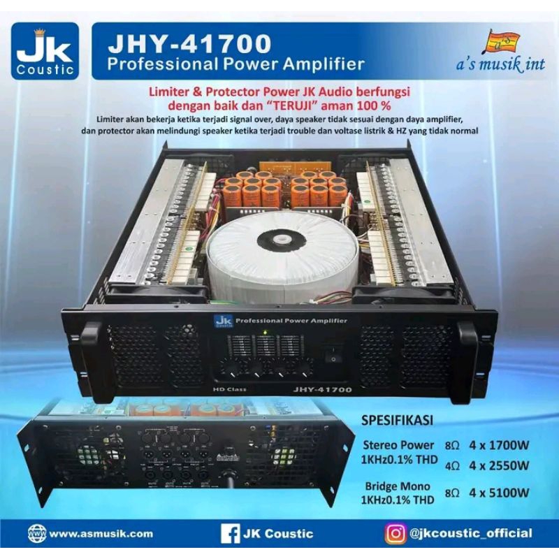 power amplifier JK COUSTIC JHY-41700