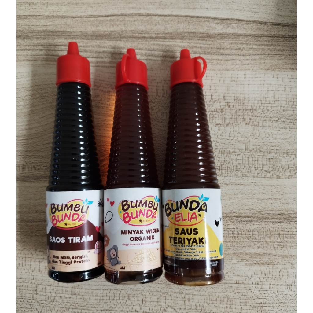 

Saus Tiram Organik/Teriyaki/Minyak Wijen by Bunda Elia
