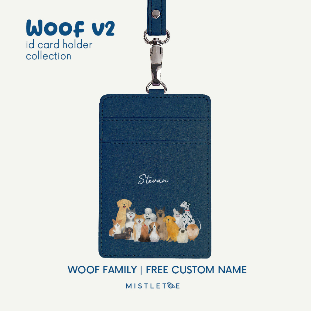 

Woof v2 II Custom ID Card Holder - Lanyard - Name Tag